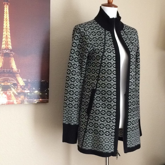 Cynthia Rowley Sweaters - Cynthia Rowley Zip up Knit Sweater Sz S thumb hole